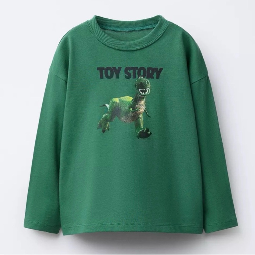 Zara Green Toy Story Long Sleeve Tee
